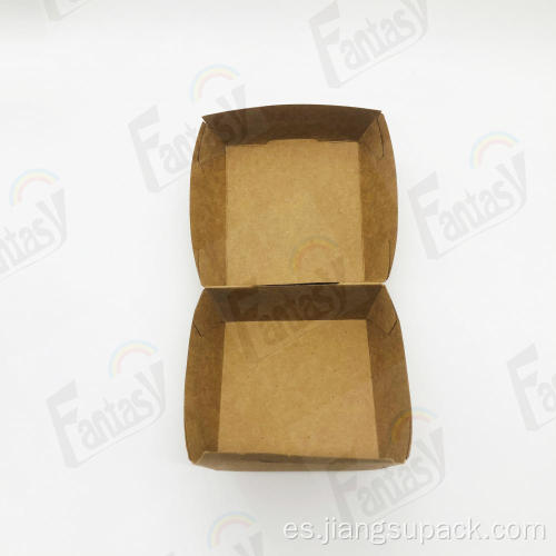 Caja de hamburguesa de papel de hamburguesa desechable personalizada